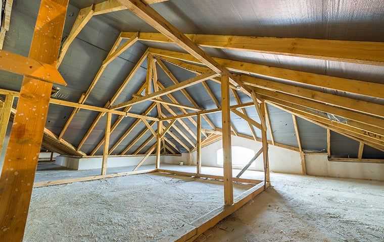 an empty attic space